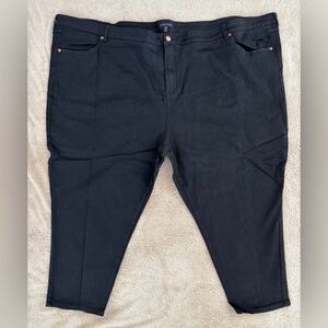 NWT Universal Standard Petite Seine High Rise Skinny Jeans Black Women Plus 36P